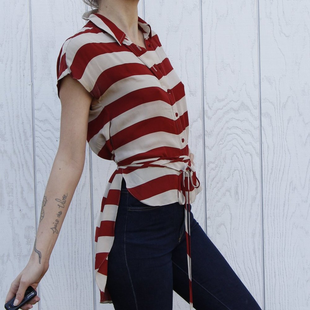 Alexander Wang Striped Button Up